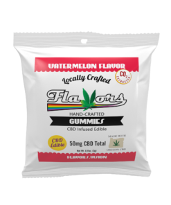 Watermelon Flavored Flavors Hand-Crafted CBD Gummies, 50mg Total CBD, CO2 Extracted, Made with Oregon CBD