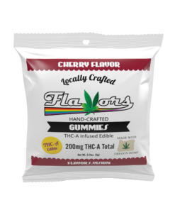 Flavors Cherry THCa Gummies – Hand-crafted, locally made edibles with 200mg total THCa, infused with Oregon hemp.