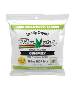 Flavors Sour Green Apple THCa Gummies – Hand-crafted, locally made edibles with 200mg total THCa, infused with Oregon hemp.