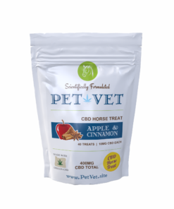 Pet Vet Apple & Cinnamon Horse Treats with 400mg CBD Total – 40 Treats per Bag, Made with Oregon CBD.