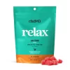 cbdMD relax Δ9 THC gummies package with Tropical Punch flavor, 5mg Δ9 THC + 5mg CBD per gummy, 30-count bag