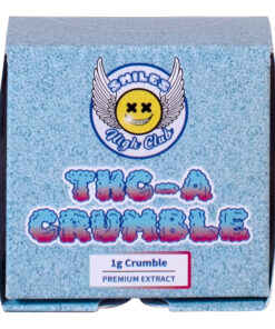 Smiles High Club THCa Crumble - 1g premium extract in blue packaging.